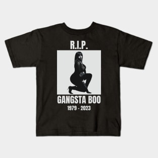 Gangsta Boo Commemorative RIP 2023 Tribute Memphis Rapper Kids T-Shirt